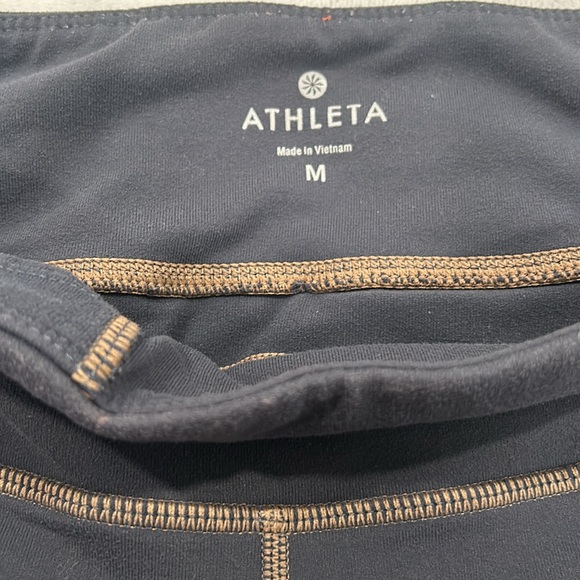 Athleta Gray Leggings with Wide Waistband and Snug Fit - Picture 4 of 12